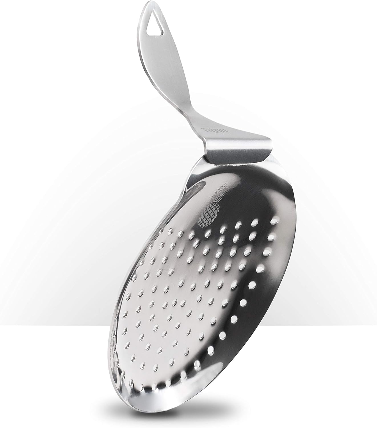Bent Handle Julep Strainer Stainless Steel Commercial