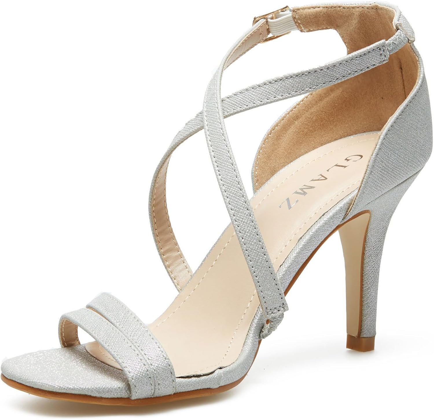Glamz Womens Ladies Mid Low High Heel Strappy Crossover Party
