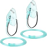 Geiserailie 2PCS L Oxygen Mask with 6.6 Ft Tubing and Adjustable Strap | Adult Oxygen Mask with Tubing, Breathing Masks for Face Adult