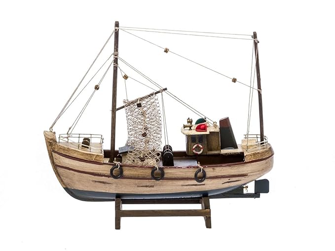 Kutter Fischerboot Fischkutter Holzschiff Schiff Boot Schiffsmodell 30cm Modell