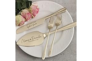 Gufacai 1 Personalized Wedding Cake Cutting Set Custom Engraved Cake Cutter Gifts Wedding Gift for Bridal Shower Unique Anniv