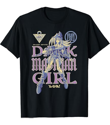 Yu-Gi-Oh! Duel Monsters Dark Magician Girl Card Pose Anime T- Shirt : Clothing, Shoes & Jewelry