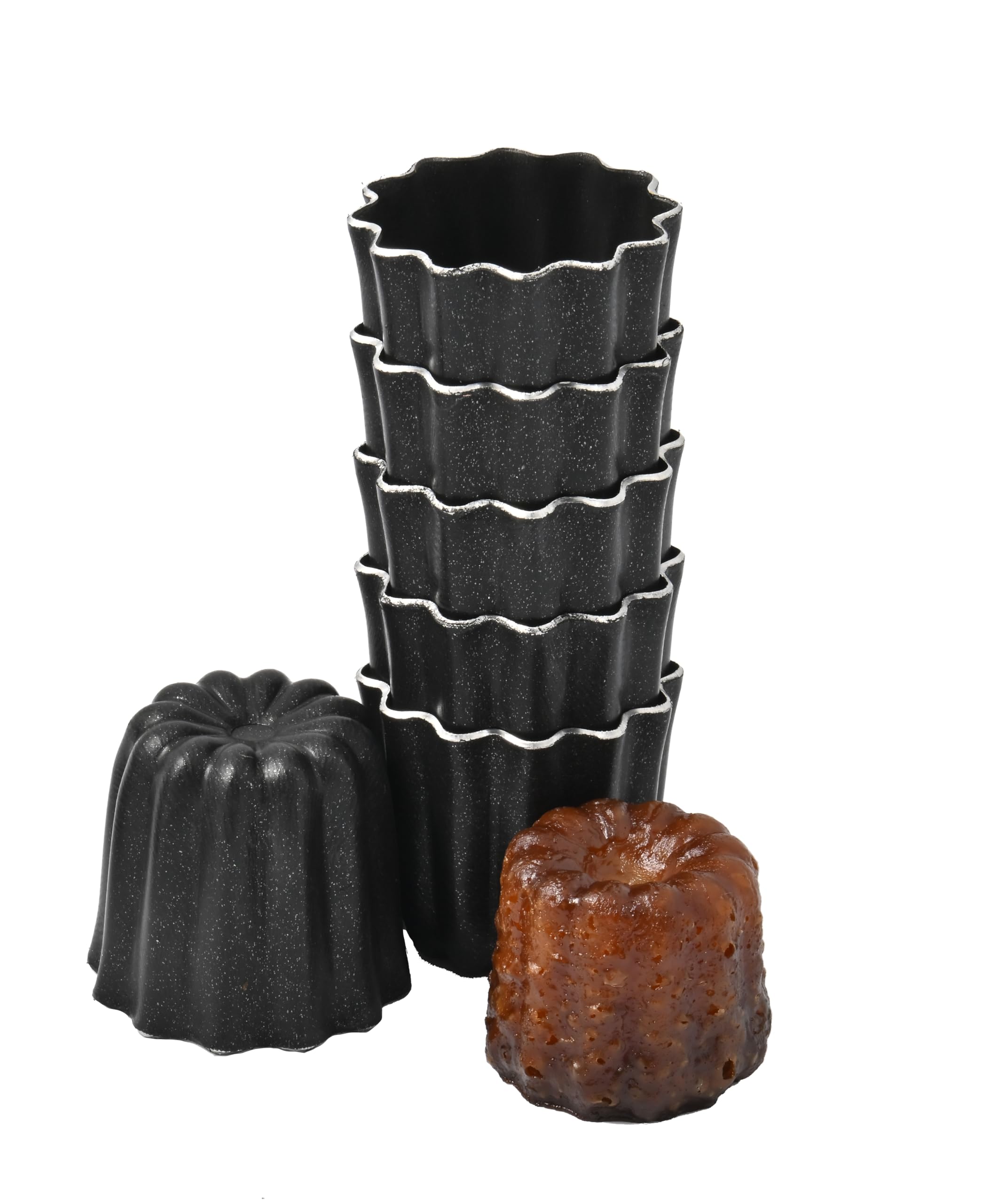 Patisse 43018 Fluted Aluminium 35 mm Black Pack of 6