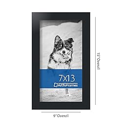 ArtToFrames 7x13 Inch Black Picture Frame, This