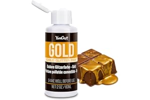YUMCRAFT Edible Glitter Paint Gold, Shimmering Liquid Luster Dust for Chocolate, Drinks, Cake, Candy, Sprinkles Cocktail Glitter - Metallic Edible Cake Paint for Cookie, Fondant Vegan Cake Decorating