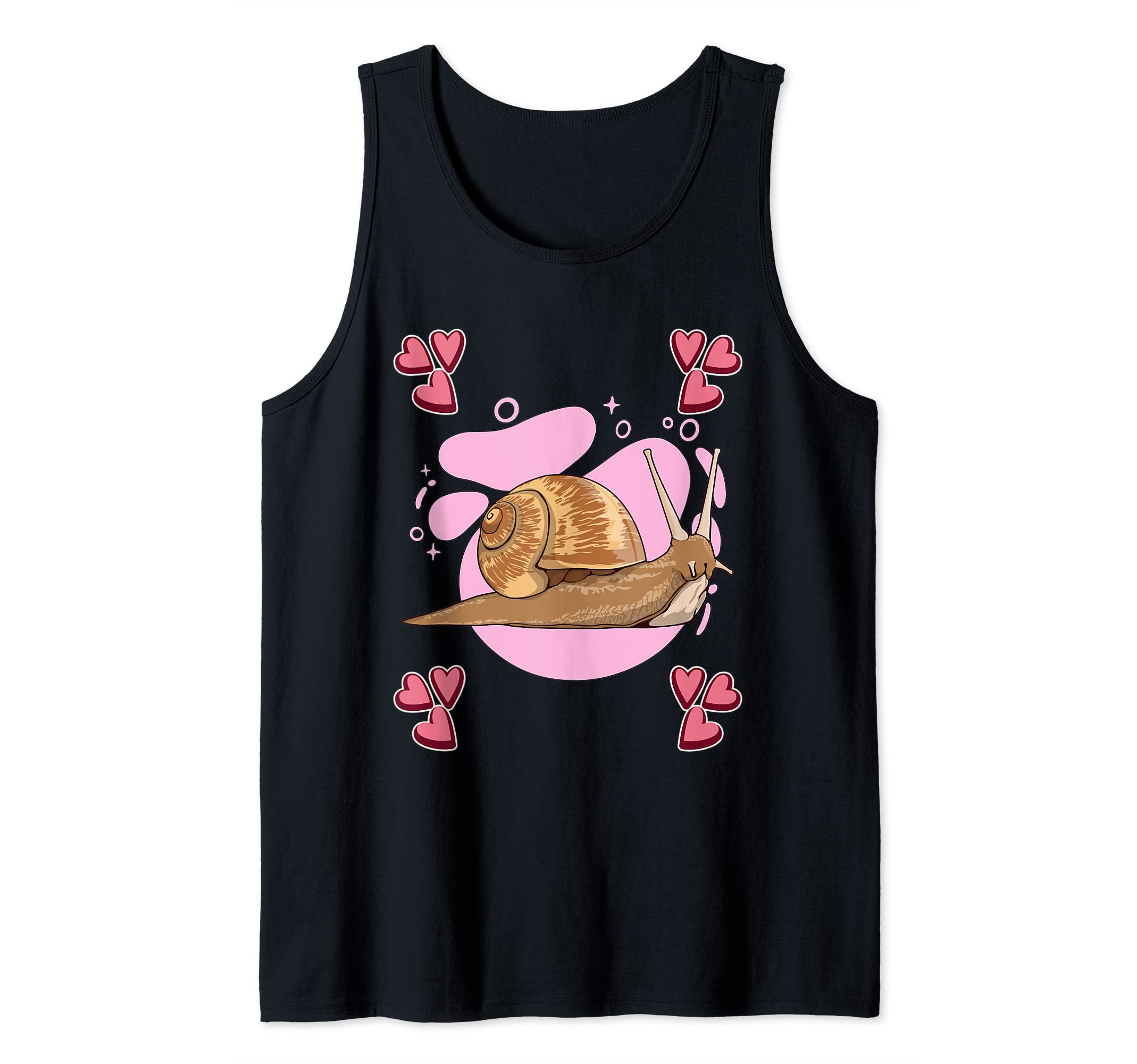 Snail Heart Design Slug Stuff Snails Tank Top