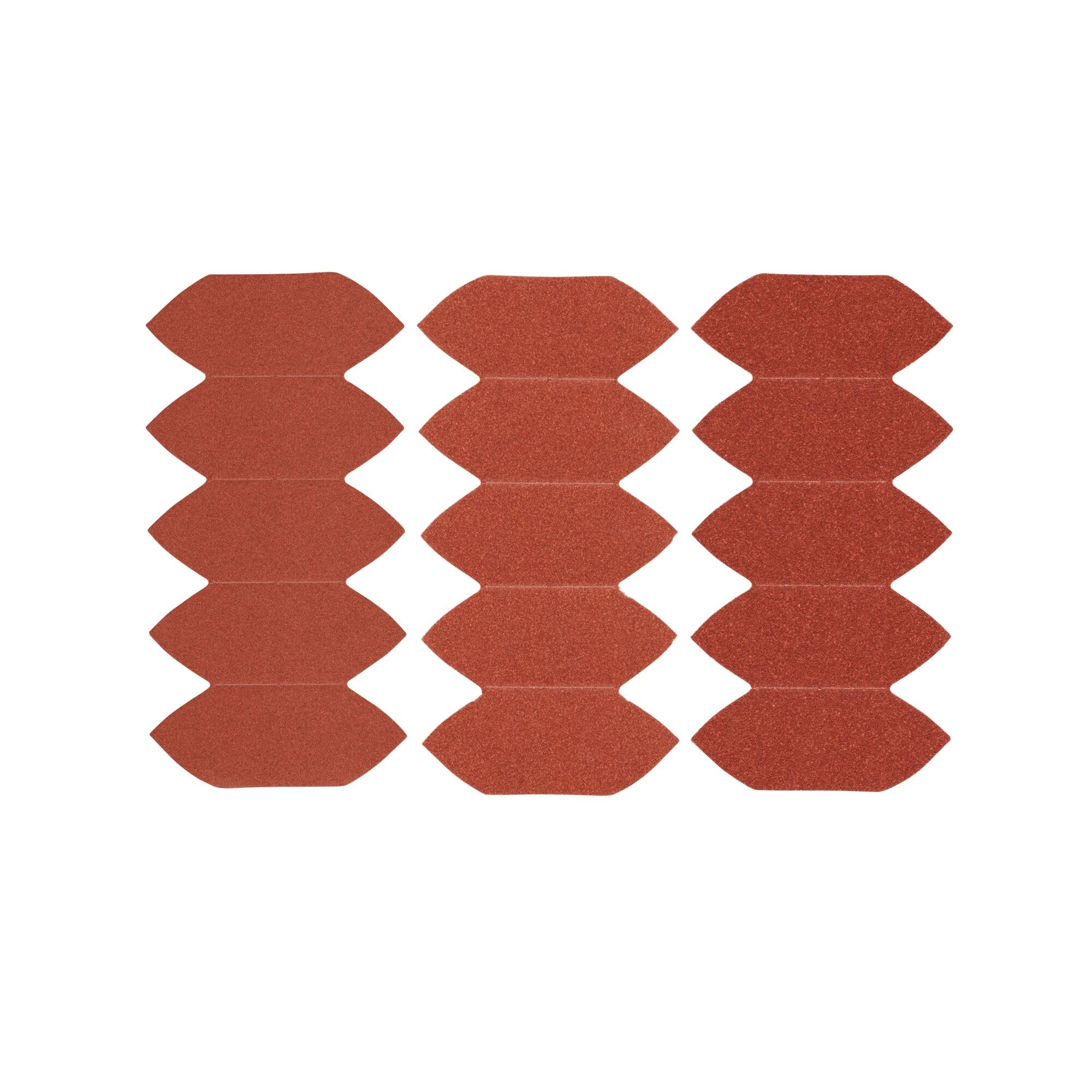 Stanley STA32477-XJ Quick Fit Sanding Sheet Fingers for Black+Decker Mouse, Assorted Grit, Pack of 15