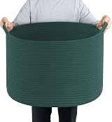Maliton Extra Large Laundry Basket 50 x 33 cm Foldable Blackish Green view 8