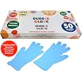 Woanger 200-Pack Kids Nitrile Gloves - Disposable Blue Gloves For Cleaning, Crafts, Painting (Size S)