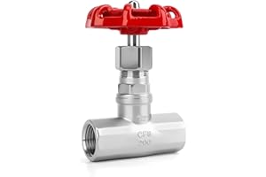 SYWUWV 1/2" NPT Stainless Steel B-Type Globe Valve, Accurately Adjust Flow Rate Heavy Duty Threaded Manual Rotary Sluice Shut-off Valve for Water, Oil, Gas, Industrial Piping, and HVAC Systems (1/2", DN15)