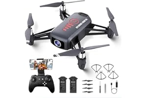 SOZUN Drone with Camera for Kids 8-12 and Adults 1080P HD Mini FPV Drones with Headless Mode, 360°Flip, One-Key Take Off/Landing, Altitude Hold, Gestures Selfie, Gravity Control, 3 Speed Mode, Drone Gift Toys for Boys, Girls, Beginner Grey