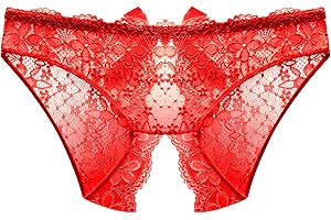 QIYIFUWANG Cheeky Underwear for Women Sexy Panties Mid Waist Panties Briefs Bikini Lace Panties Briefs Soft Hipster Panties