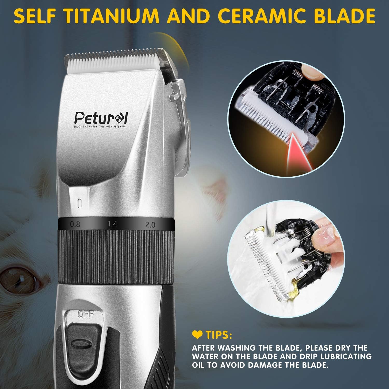 ceramic blade dog clippers