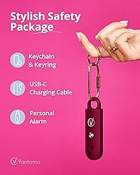 Vantamo Personal Alarm for Self Defense with Low