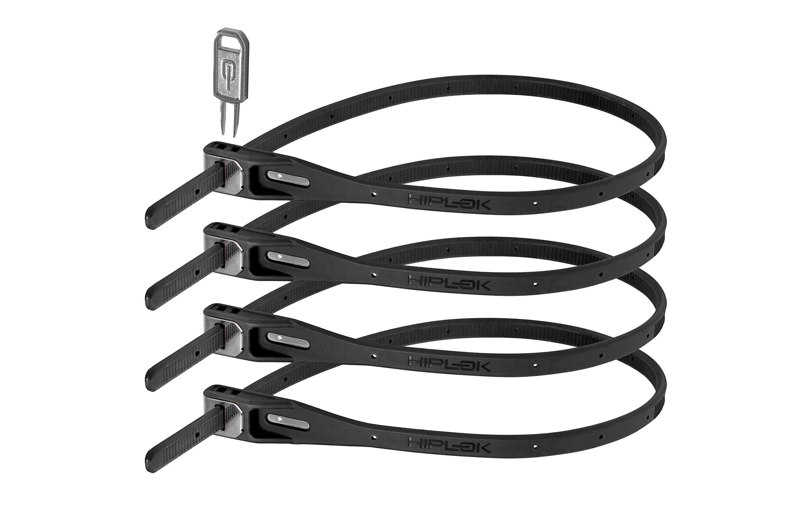 4 x Hiplok Z LOK Bike Lock (Multipack) - Black. Bicycle Lock/Motorcycle Helmet Lock. Lightweight Zip Tie with Steel Core & 400mm Locking Length