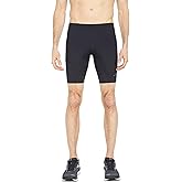 Men's Source 9" Short Tight, Lightweight Running Compression Shorts with Seamless Fitted Fit & Drop-in Storage - Black - Medium