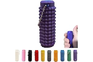 BUCIES Little Ouchies Fidget, Pocket Mini Fidget Toy, Spiky Grippie Stim Keychain, Venting Key Pendant for Anxiety Relief Positive, Novelty Gifts for Friends (Purple)