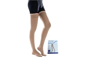 ZCLIKE®Medical Compression Stockings Thigh High Closed Toe for Men & Women, 20-30 mmHg,All-Season Comfort, Advanced Support for Varicose Veins, Edema, DVT ,Ideal for Plus Size Needs