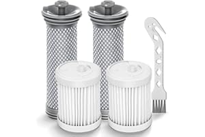 IFANM A10 Filter Replacement Compatible with Tineco A10/A11 Hero, A10/A11 Master, PURE ONE S11, S12 Pro EX, S15 Series, PWRHERO11 Snap Cordless Stick Vacuum Cleaner, 2 Pack Pre Filters & 2 HEPA Filter