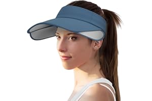 Sukeen Wide Brim Sun Visor for Women&Men, Retractable Visors Hat with UV Protection Sun Hats for Beach Golf Garden Outdoor