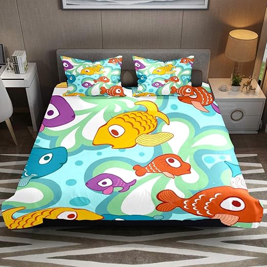 Bettbezug-Set, Einzelbett-Bettwäsche-Set, 3-teilig ...