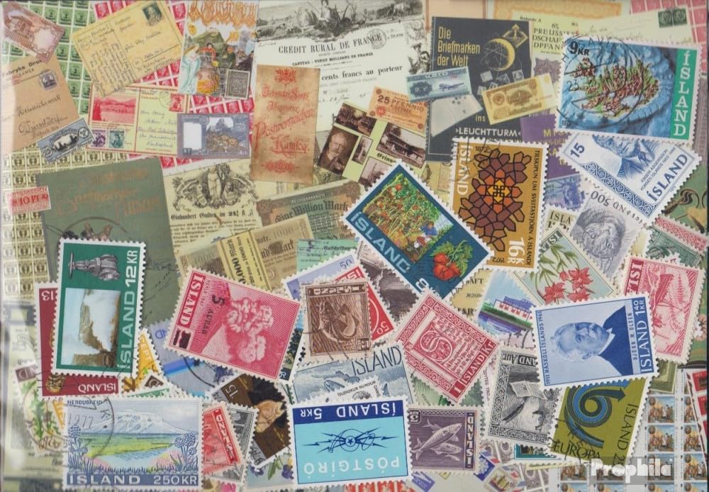 Prophila Collection Iceland 50 various stamps (Stamps for collectors)