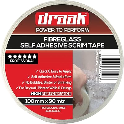 Draak Scrim Tape 100mm x 90m Fibre Glass Self Adhesive Plasterboard