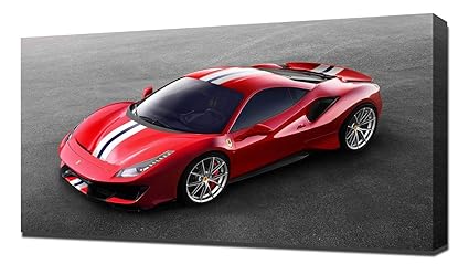 Amazoncom Lilarama Usa 2019 Ferrari 488 Pista V6 Canvas