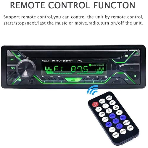 Aigoss Car Stereo with Bluetooth, Single Din Radio FM Media Player  USB/TF/SD/AUX Audio Receiver, Hands Free Ca