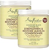 SheaMoisture Leave-In Conditioner, Strengthen & Restore with Jamaican Black Castor Oil - Conditioning Hair Treatment for Dry,