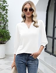 LOMON Women's 2025 Fashion Tops 3/4 Length Sleeve