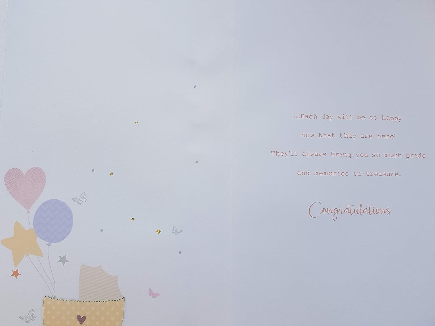 ICG On the Birth of Your Grandchildren Twins Card, black|beige|white|orange|brown, 230mm x125mm - Image 3