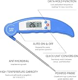 Flintronic Digital Instant Read Meat Thermometer Blue with Foldable Probe view 8
