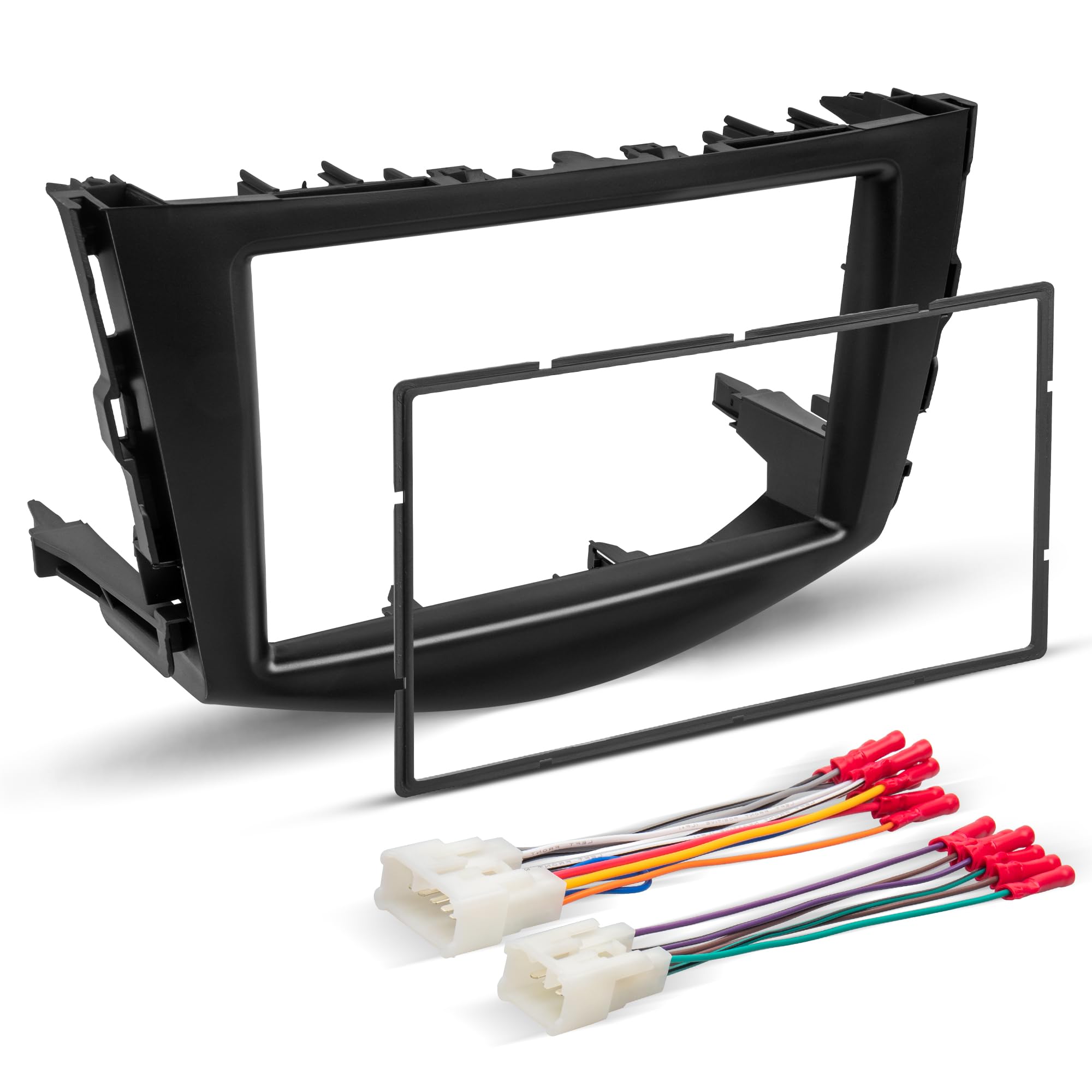 Photo 1 of NuIth Double DIN Radio Dash Kit W/Radio Wire Harness for 2006-2012 Toyota RAV4 Non JBL System, Double Din Installation Multi Kit, Double Din Mount Kit Stereo Harness Connector