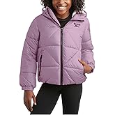 Reebok Girls Winter Coat - Heavyweight Quilted Sherpa Fur Lined Cropped Parka Puffer Jacket - Warm Winter Coats for Girls