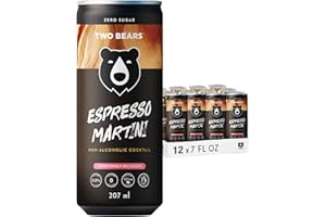 Two Bears Cocktail Mixer - Espresso Martini Coffee Mixer - Cold Nitro Brew, Shelf Stable, Iced Cocktail Drink | Vegan & Dairy