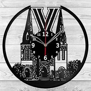 Vinyl Clock - Villanova University - Vinyl Art Home Decor - Black Clock 12" (30 cm) - Original Gift Idea - Exclusive Custom Vinyl Record Clock - ?raft Wall Clock - Unique Vinyl Record Wall Clock