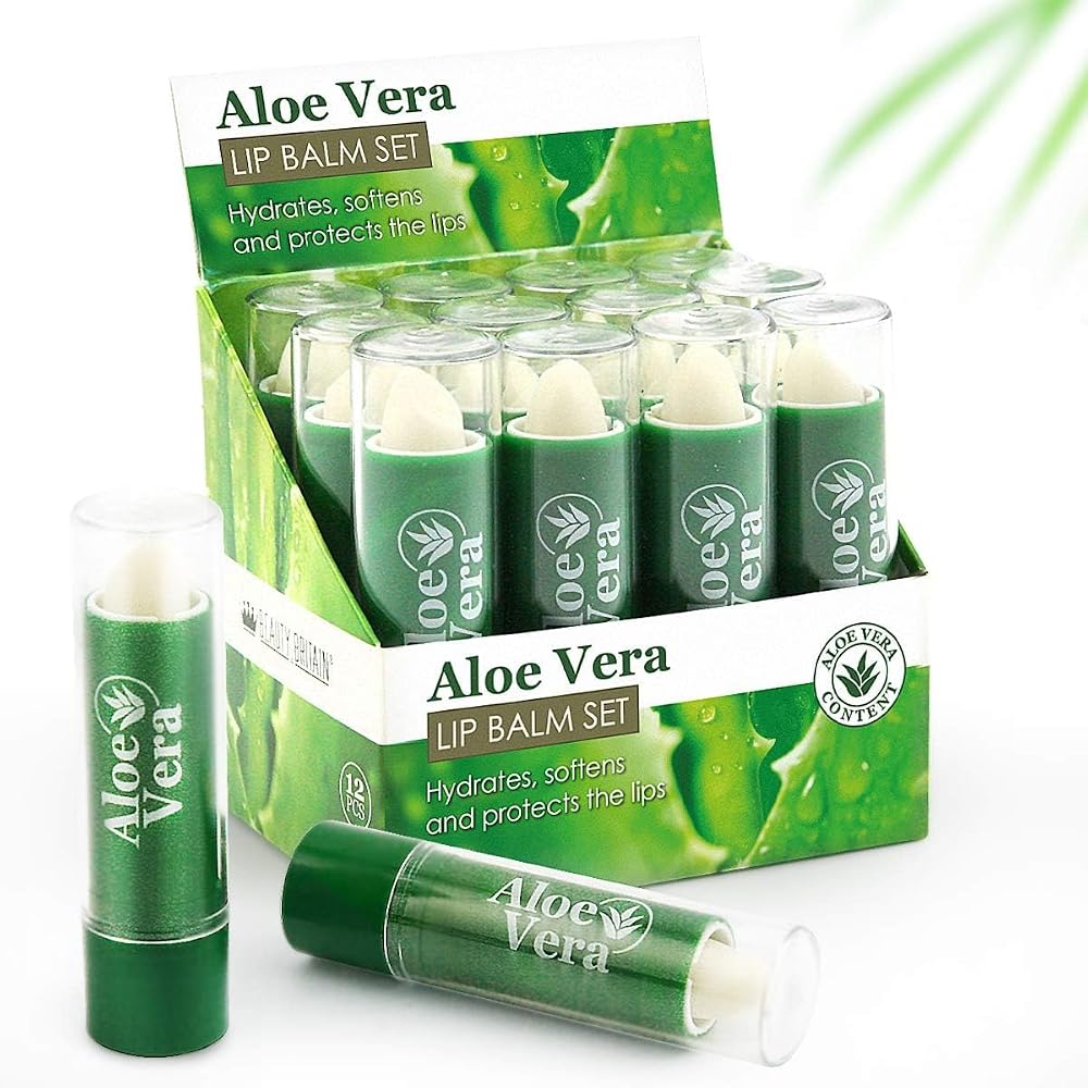 Beauty4Britain Aloe Vera Lip Balm Set 72 x 3.8g 6 Display Boxes