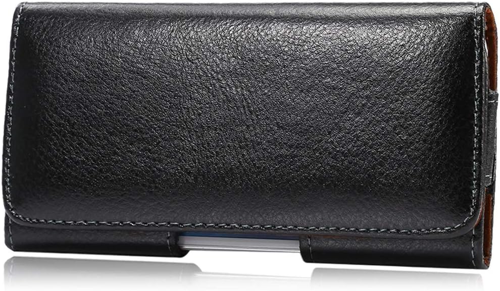Genuine Leather Cell Phone Holster for iPhone 11 Pro Max,XS Max,8 Plus,7 Plus,6 Plus,6s Plus,for Samsung S10+ S9+ S8+ Belt Clip Holster Phone Holder Carrying Pouch
