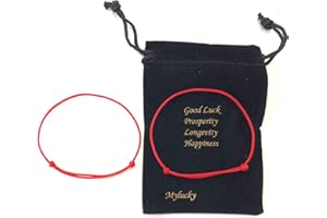 MYLUCKY 2pcs Handmade Kabbalah Red String Bracelet for Good Fortune & Against Evil Eye