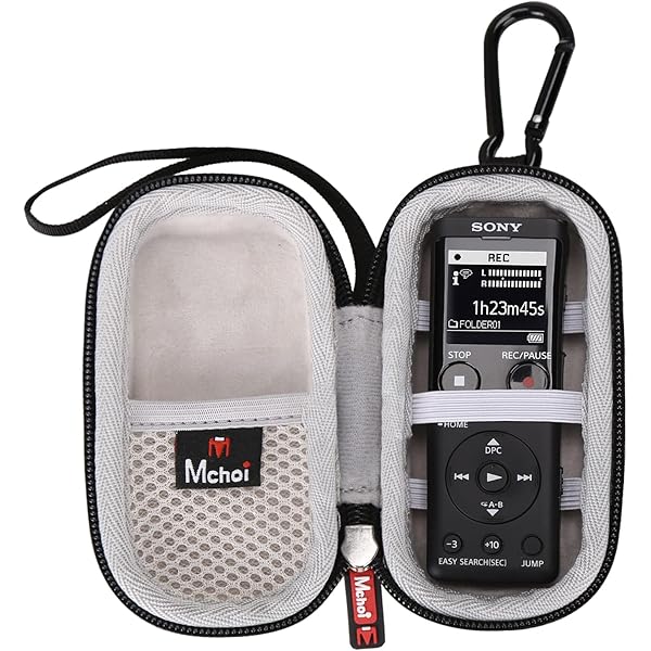 Hard Travel Case For Sony ICD-PX470 & Microsoft LifeCam – Durable EVA Storage For Voice Recorder & Webcam