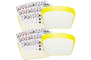 Game Card Rack Walquicks 4pcs Card Holders for Playing Cards, Playing Card Holder with Tabletop Stand - Little Hands Card Hol