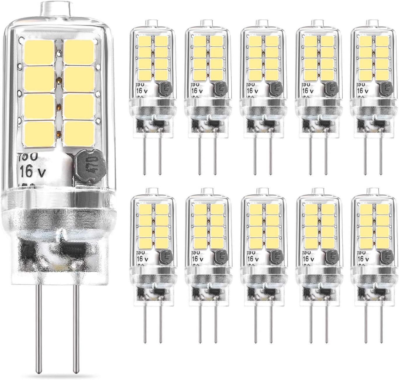 G4 LED Bulbs Cool White 6000K 3W Replace 10W 20W Halogen Bulbs AC/DC