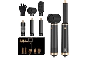 TRYLATER 5 in 1 Blow Dryer Brush, Negative Ion Hair Dryer Brush Set Upgrade Hot Air Brush Air Styler Curling Wrap Air Curler, Curling Iron Hair Styling Tools As A Gift for Straight/Curl/Drying/Smoothing