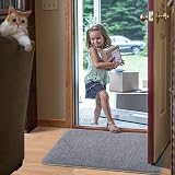 DEXI Dirt Trapper Door Mat Indoor 60x90 cm Grey-Blue Non-Slip Machine Washable view 8