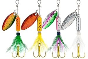 THKFISH Spinner Baits Fishing Spinners Spinnerbait Trout Lures Fishing Lures for Bass Trout Crappie