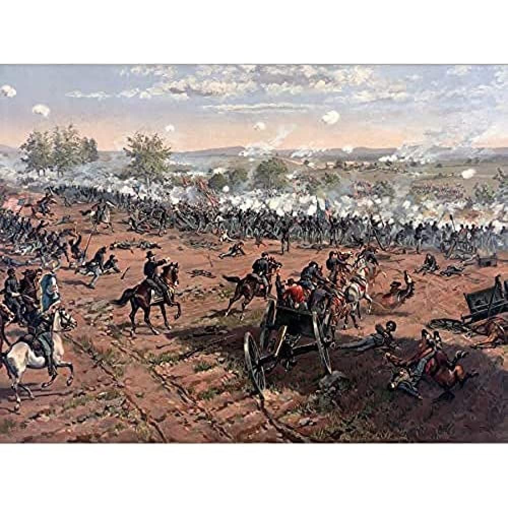 US Civil War Battle Gettysburg 1887 Thulstrup Art Print Canvas Premium Wall Decor Poster Mural