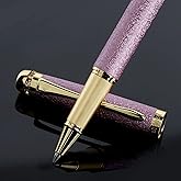BOCIYER Rollerball Liquid Ink Pens,Best Luxury Ball Pen Gift Set for Women,Black Ink Fancy Pen Refillable for Executive Office,Professional,pretty pens,cool pens,Nice cute Designer Pens(Pink)