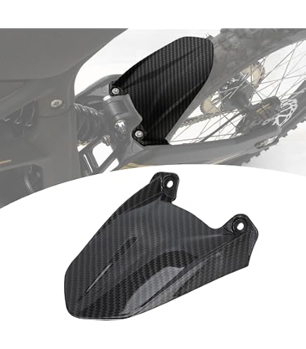JFG RACING Rear Cushion Fender For Sur Ron Light Bee X/S & Segway X260/X160 Electric Dirt Bike - Black - View #2