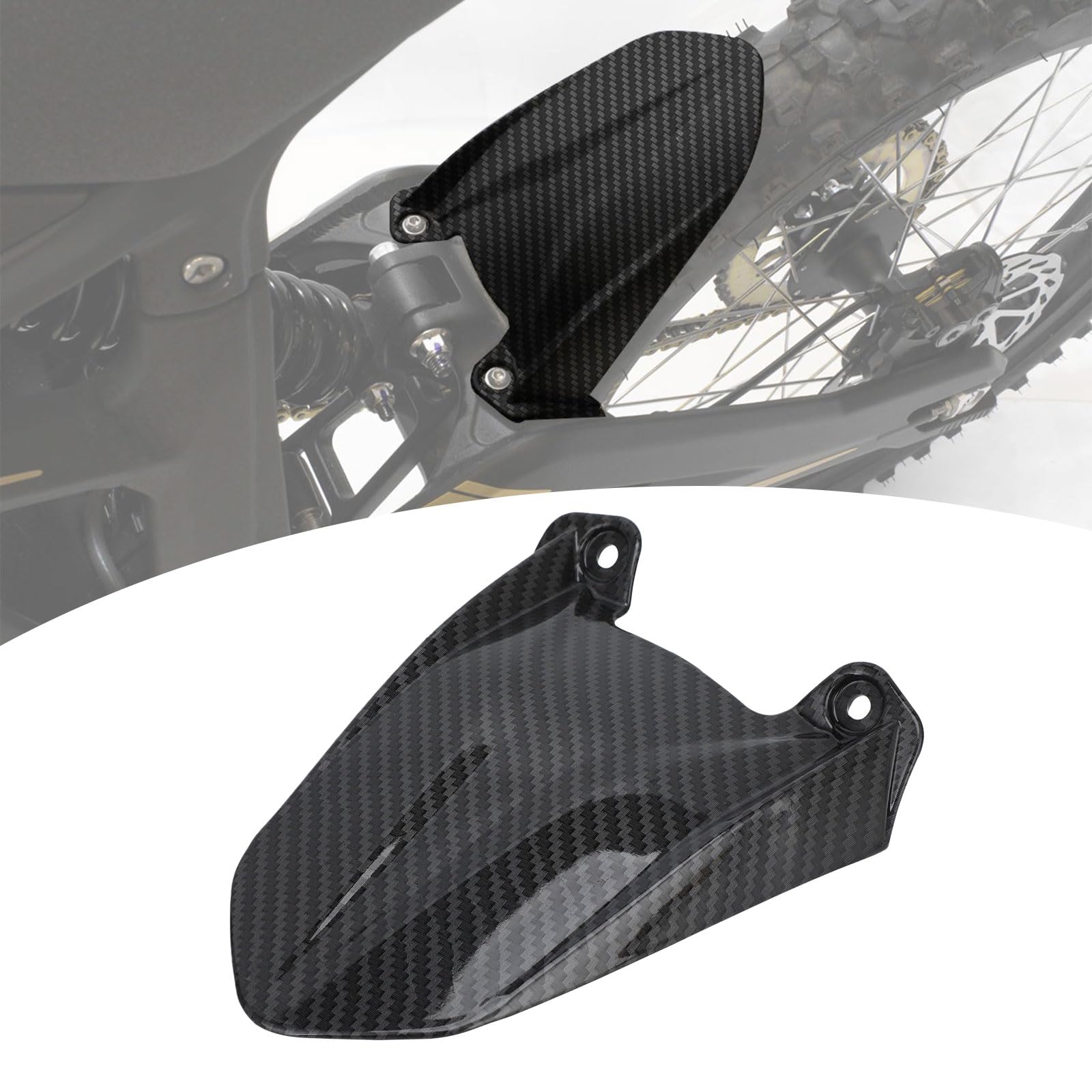 Photo 1 of CHANGCHENG Motorcycle Rear Fender Mudguard Fender Protector Carbon Fiber Pattern for Talaria Sting MX3/MX4/MX5 Electric Dirt Bike